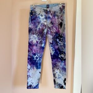 Hand dyed GAP true skinny jeans size 25